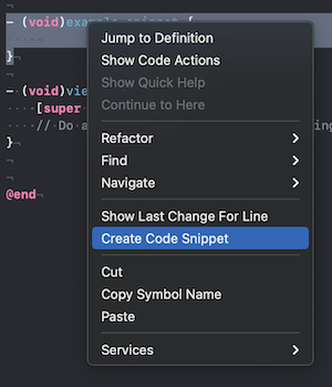 xcode-code-snippet